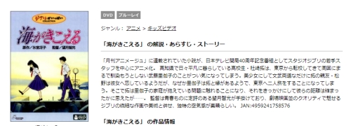 映画 海がきこえるの無料動画配信をフル動画で無料視聴