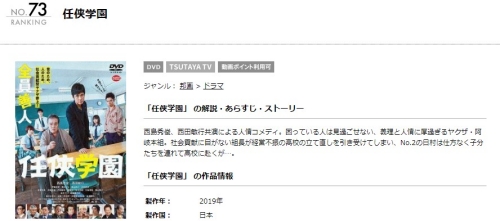 映画 任侠学園の無料動画配信とフル動画の無料視聴まとめ