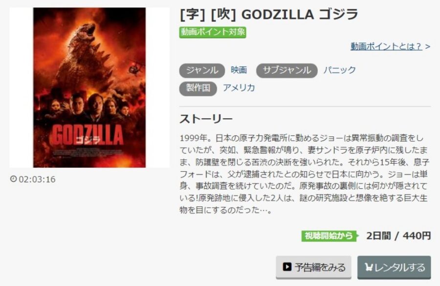 GODZILLA ゴジラ(2014) 無料動画