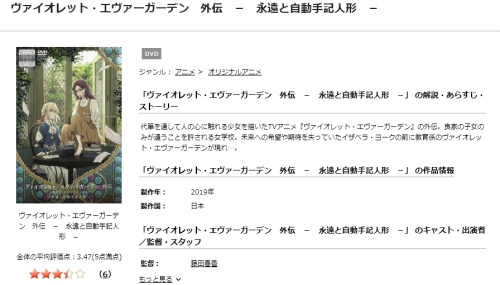 劇場版 ヴァイオレット・エヴァーガーデン 外伝-永遠と自動手記人形-の無料動画配信とフル動画の無料視聴まとめ