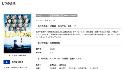 映画 七つの会議の無料動画をフル配信で無料視聴