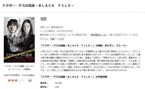 映画 ドクター デスの遺産 Black File の無料動画をフル配信で無料視聴 Pandora Dailymotion 9tsuも確認 映画ドラマ無料サイト リサーチ ラボ