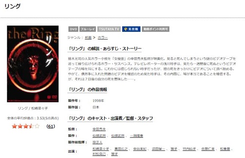 映画 リングの無料動画配信とフル動画の無料視聴まとめ Pandora Dailymotion 9tsuも確認 映画ドラマ無料サイト リサーチ ラボ