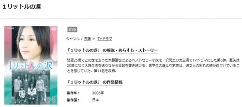 ドラマ １リットルの涙の１話〜全話の無料視聴配信まとめ