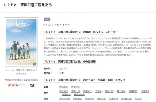 映画 Life 天国で君に逢えたらの無料動画配信とフル動画の無料視聴まとめ