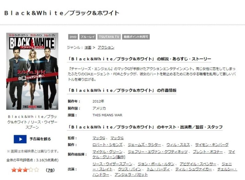 Black&White/ブラック&ホワイト(2012) 無料動画
