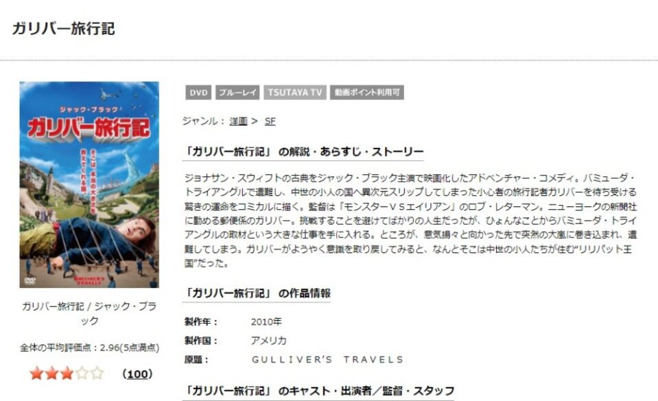 ガリバー旅行記 無料動画