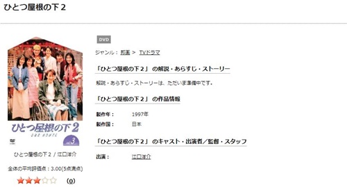 ドラマ ひとつ屋根の下２の１話〜全話無料視聴配信まとめ