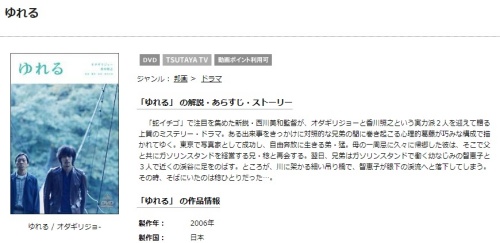 映画 ゆれるの無料動画配信とフル動画の無料視聴まとめ