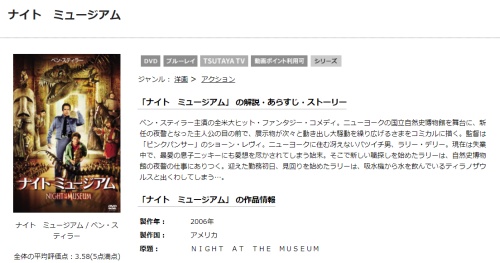 映画 ナイトミュージアムの無料動画配信とフル動画の無料視聴まとめ