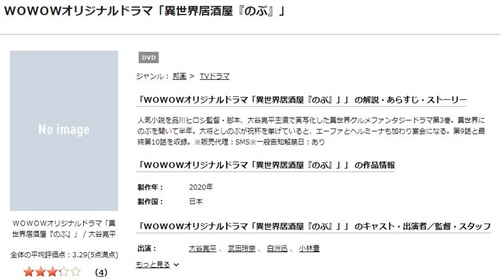ドラマ 異世界居酒屋『のぶ』の１話〜全話無料視聴配信まとめ