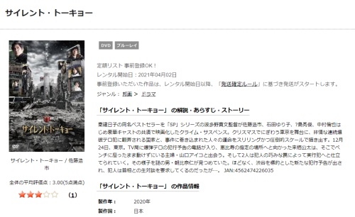 映画 サイレント・トーキョーの無料動画をフル配信で無料視聴