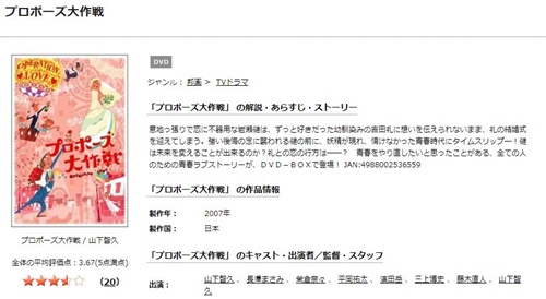 ドラマ プロポーズ大作戦の１話〜全話無料視聴配信まとめ