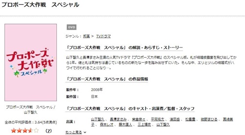 ドラマ プロポーズ大作戦スペシャルの無料視聴配信まとめ