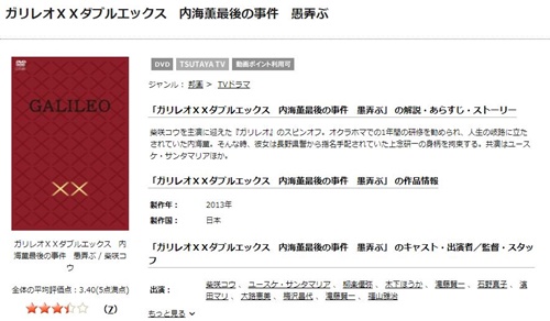 ドラマ ガリレオxxの無料視聴配信まとめ 公式無料動画の視聴方法 Pandora Dailymotionも確認 映画ドラマ無料サイト リサーチ ラボ
