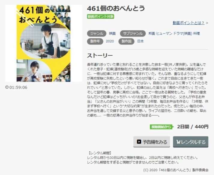 461個のおべんとう 無料動画