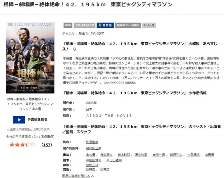 相棒 劇場版(2008) 無料動画