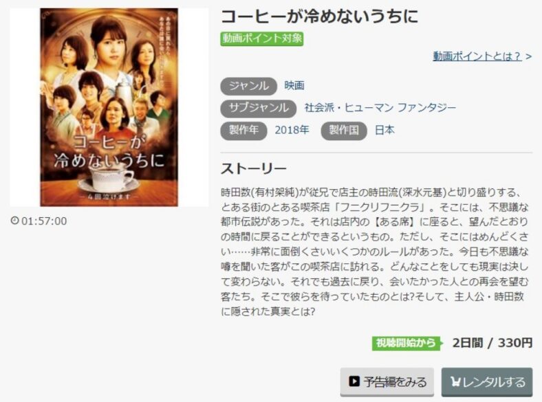  コーヒーが冷めないうちに 無料動画