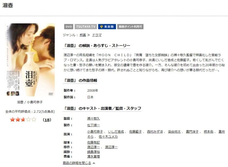 映画 泪壺の無料動画をフル配信で無料視聴 Pandora Dailymotion 9tsuも確認 映画ドラマ無料サイト リサーチ ラボ