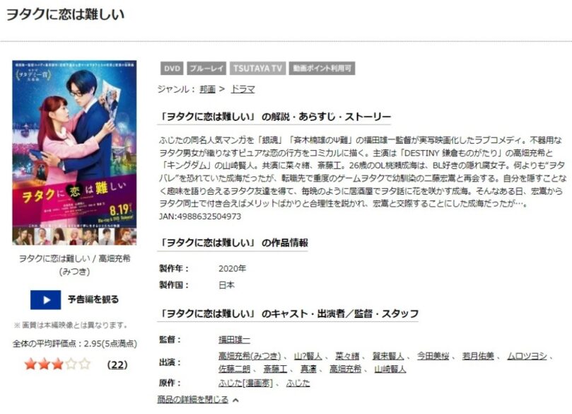 ヲタクに恋は難しい 無料動画