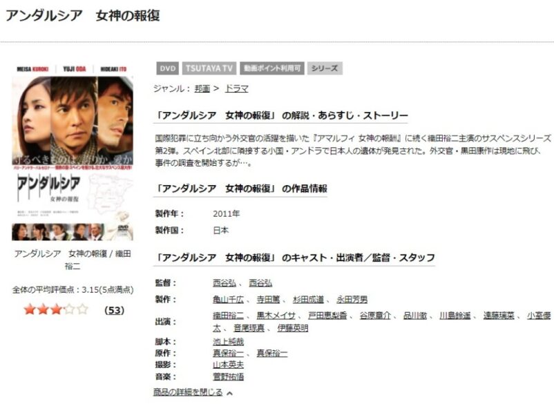 アンダルシア 女神の報復 無料動画