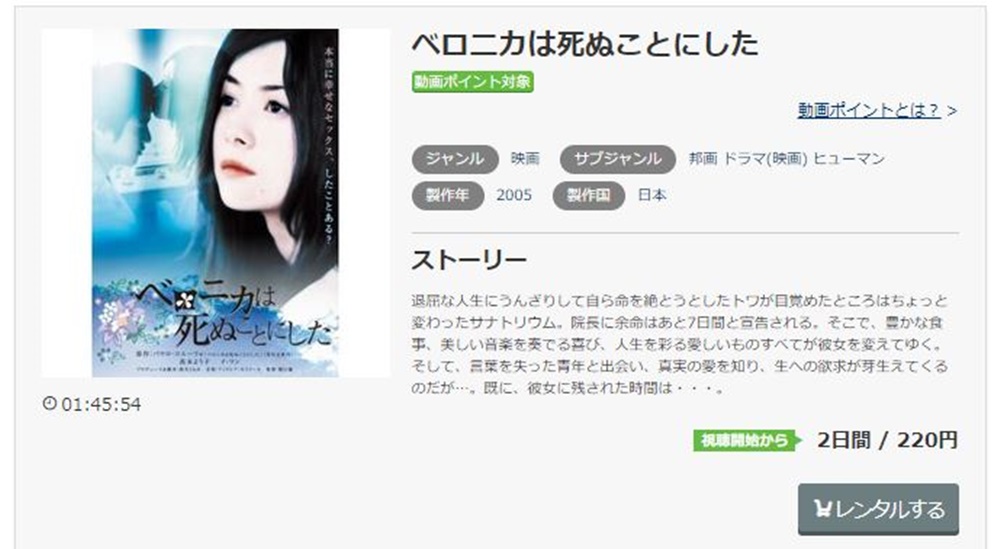 ベロニカは死ぬことにした 無料動画