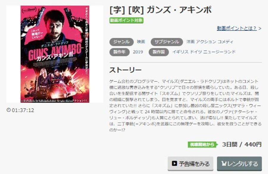 ガンズ・アキンボ 無料動画