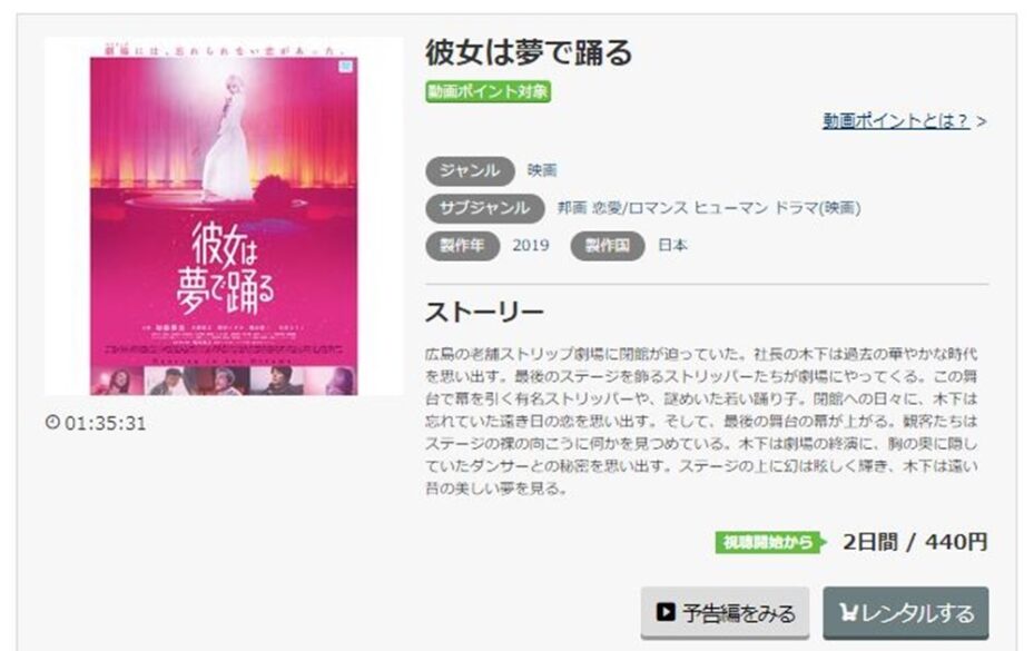 彼女は夢で踊る 無料動画