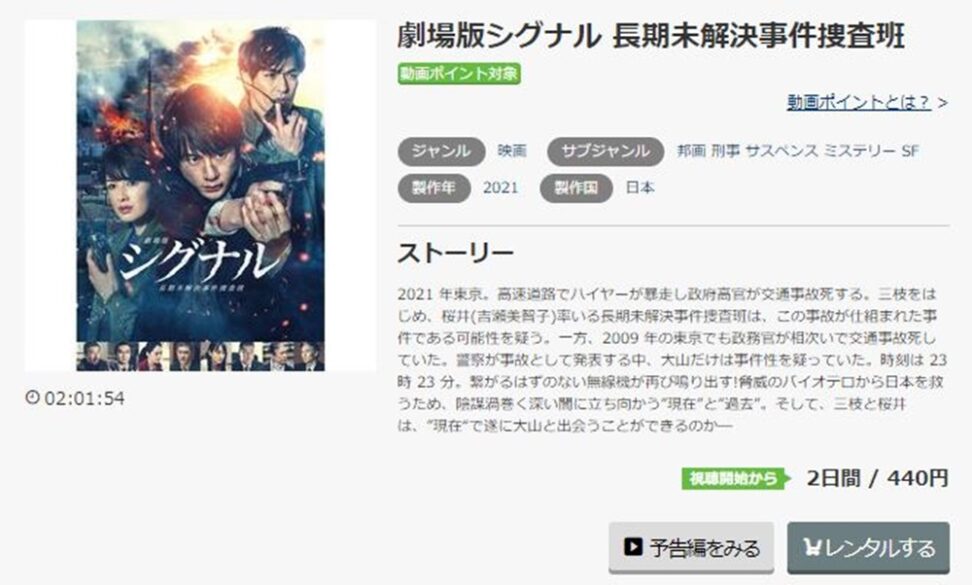 劇場版シグナル 長期未解決事件捜査班 無料動画