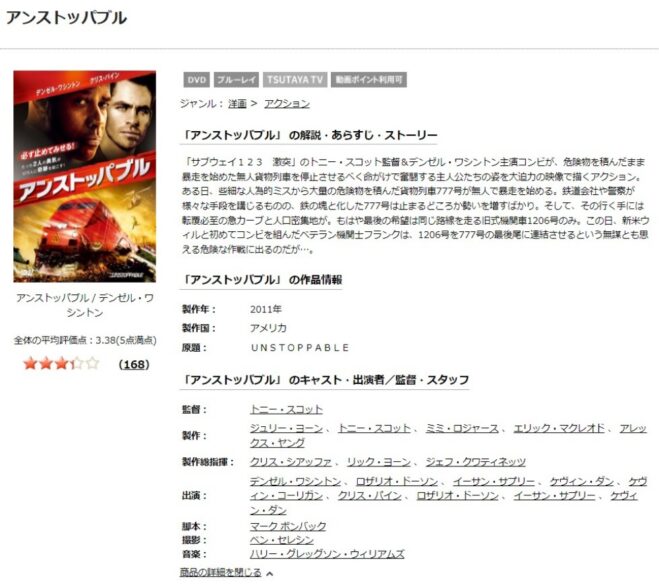 アンストッパブル 無料動画