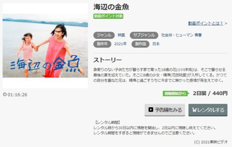海辺の金魚 無料動画