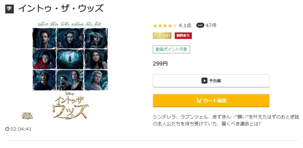 イントゥ・ザ・ウッズ 無料動画