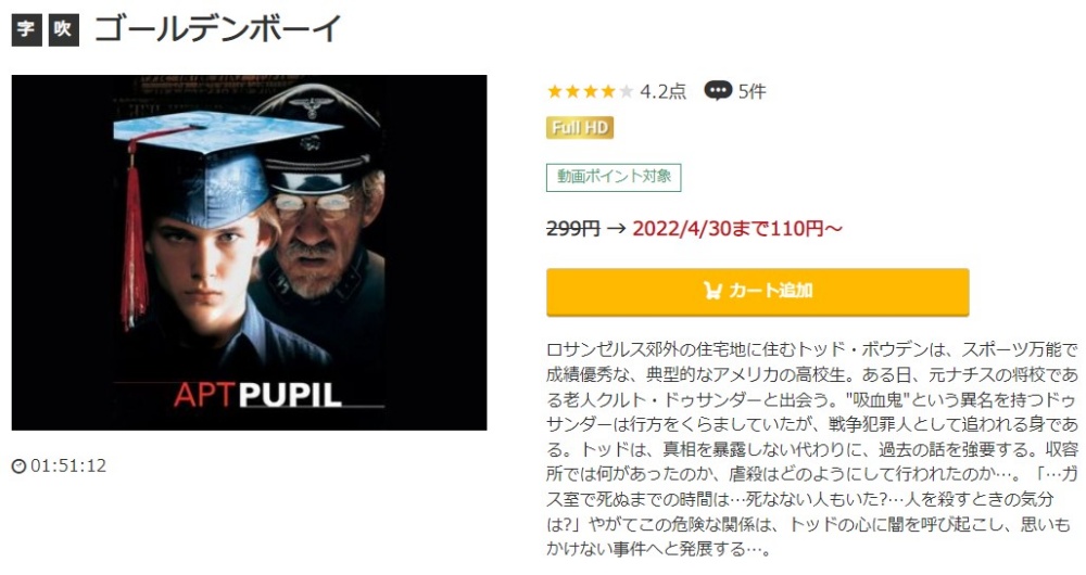 ゴールデン・ボーイ(1998年) 無料動画