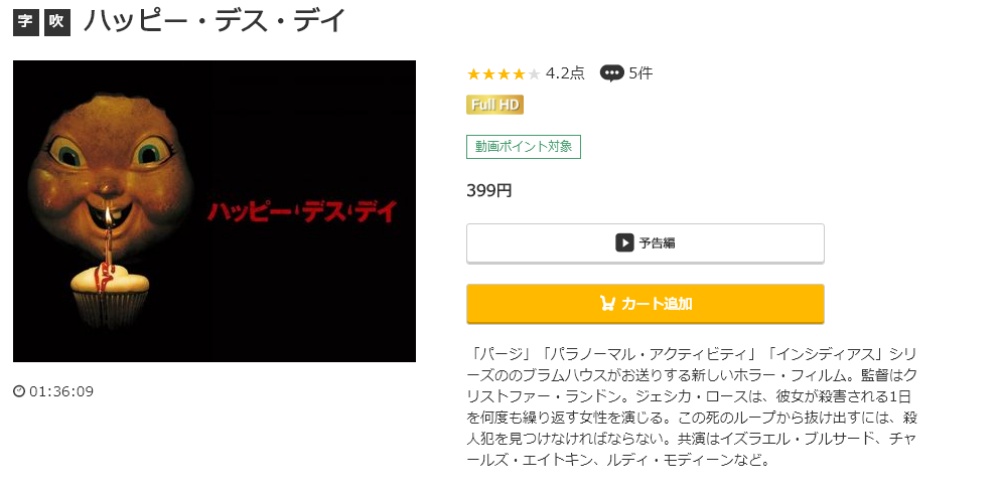 ハッピー・デス・デイ（2017年） 無料動画
