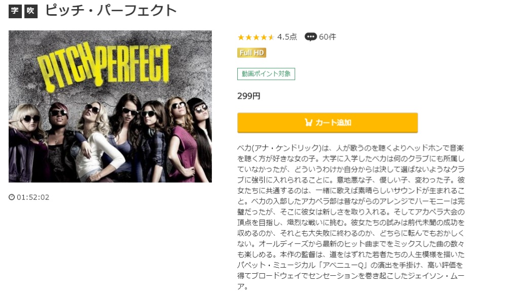 ピッチ・パーフェクト（2012年） 無料動画