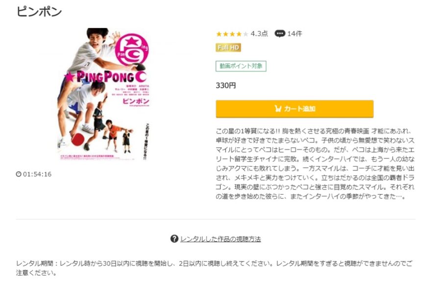 ピンポン 無料動画