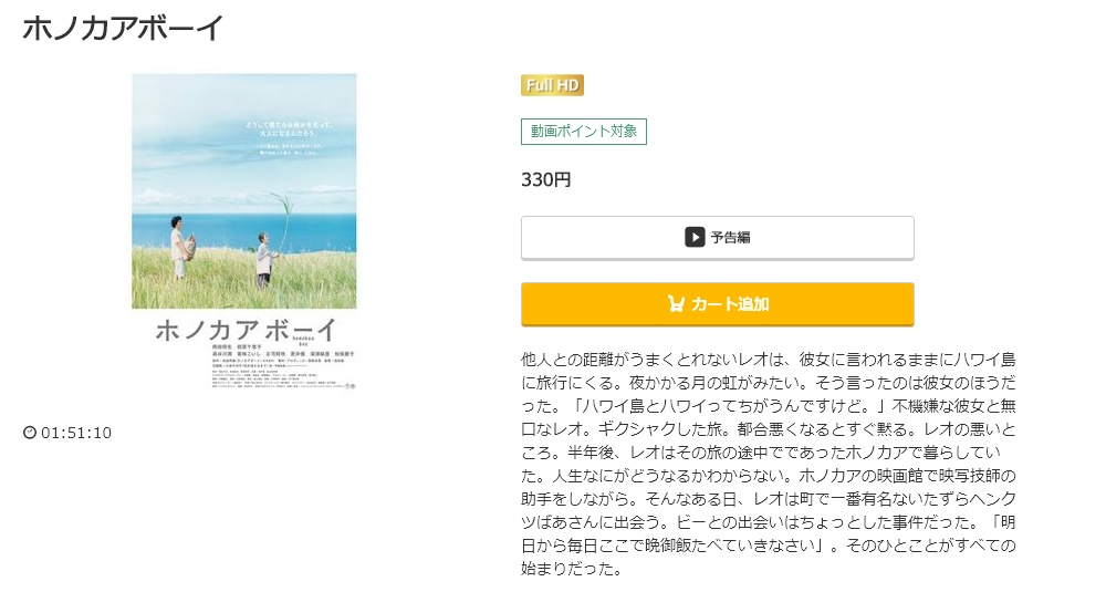 ホノカアボーイ 無料動画