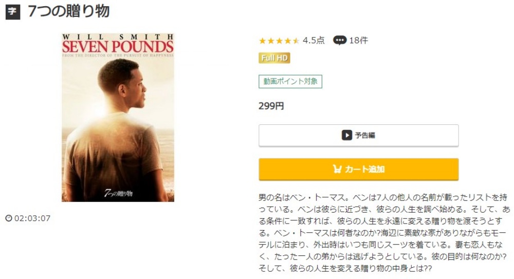 7つの贈り物 無料動画