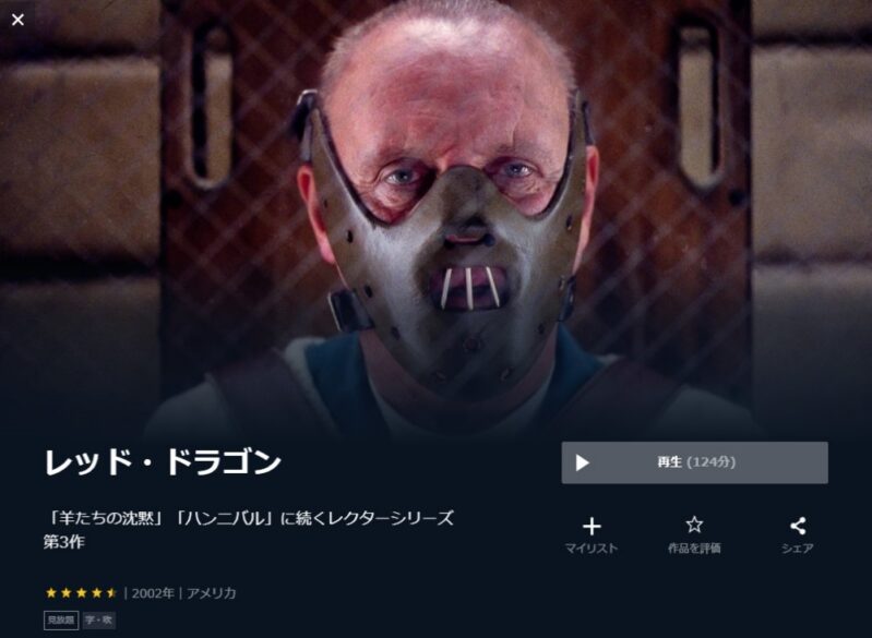 レッド・ドラゴン 無料動画