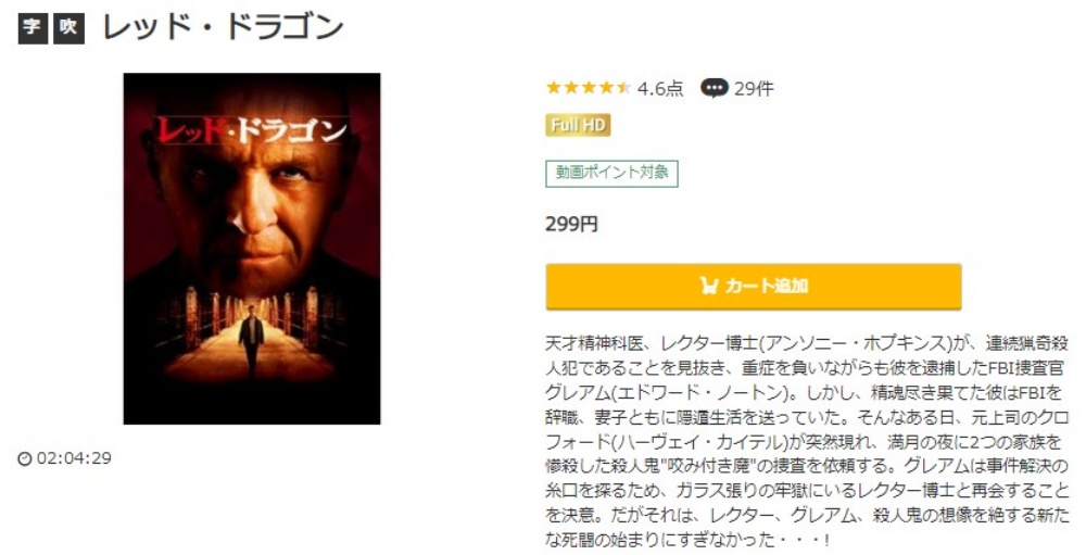 レッド・ドラゴン 無料動画