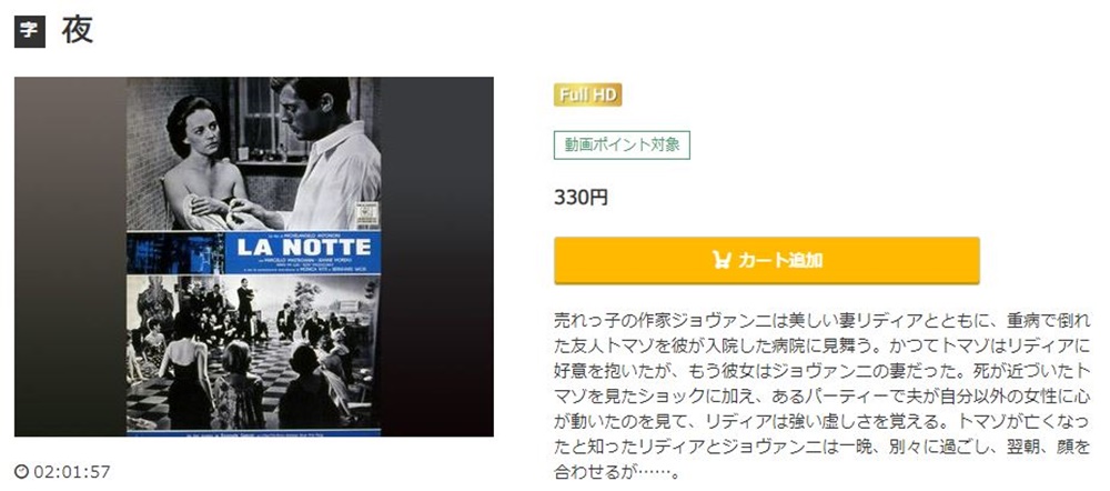 夜（1961年） 無料動画