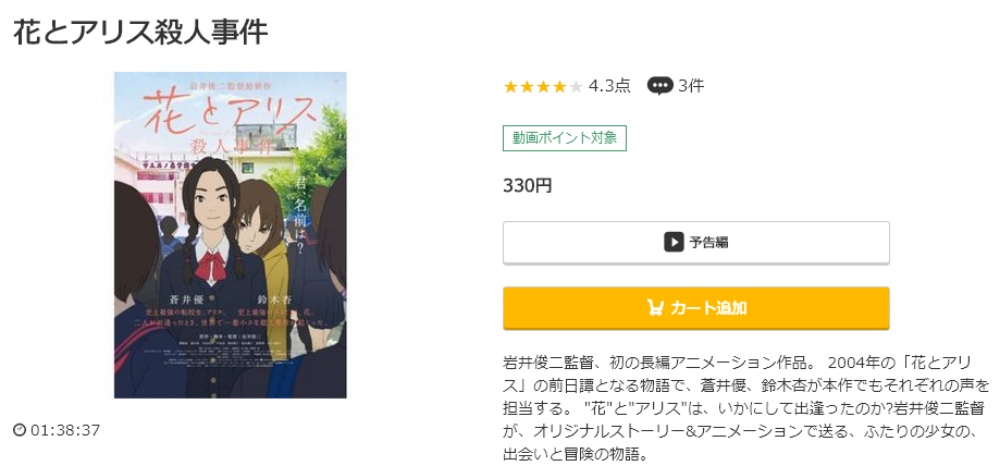 花とアリス殺人事件 無料動画