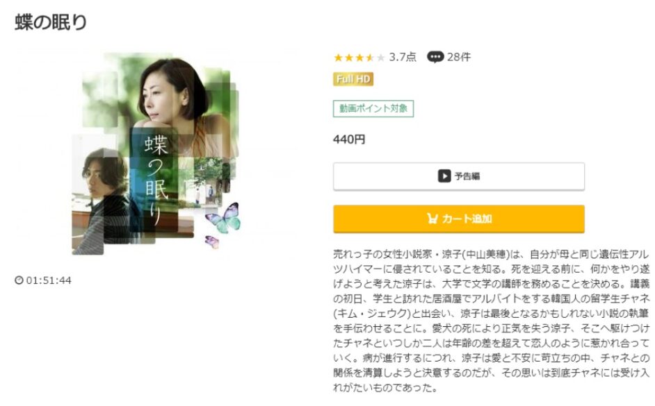 蝶の眠り 無料動画
