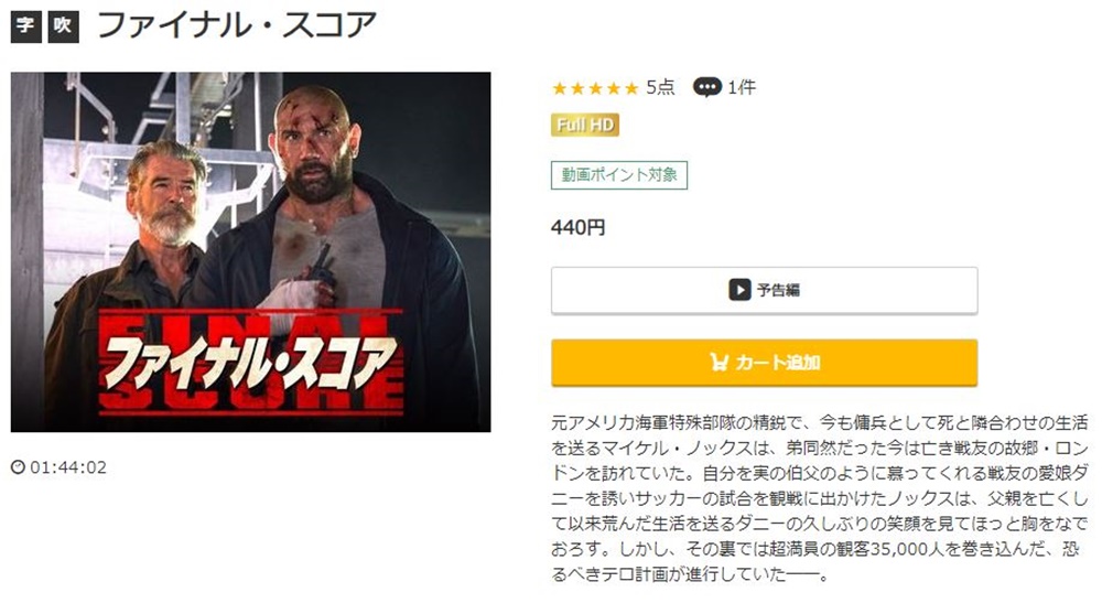 ファイナル・スコア 無料動画